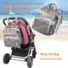 Astro alan Baby Diaper Bag with Changing Station, Waterproof Diaper Bag Backpack for Moms Dads with USB Charging Port, Baby Shower Gifts, Large Capacity diaper backpack, Grey