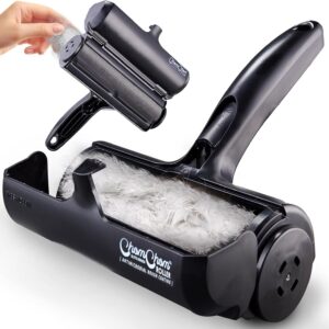 81gxS8BPgkL._AC_SL1500_.jpg ChomChom Roller Pet Hair Remover – Original Size Reusable Lint Roller for Cat & Dog Hair on Furniture, Couch, Carpet, Car, Rugs & Bedding – Portable, Eco-Friendly (Black)