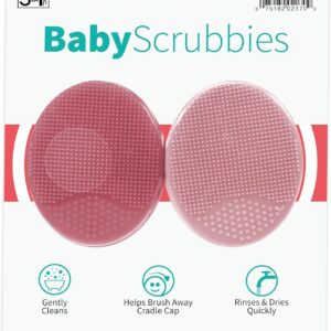 81hLIS1afIL._AC_SL1500_.jpg S&T INC. Exfoliating and Massaging Cradle Cap Bath Brushes for Baby, Silicone - 2 Inch x 2.5 Inch, Pink, 2 Pack