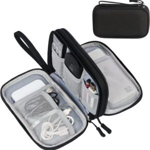 81hLyL0rX2S._AC_SL1500_.jpg FYY Travel Cable Organizer Pouch Electronic Accessories Carry Case Portable Waterproof Double Layers All-in-One Storage Bag for Cord, Charger, Phone, Earphone Black