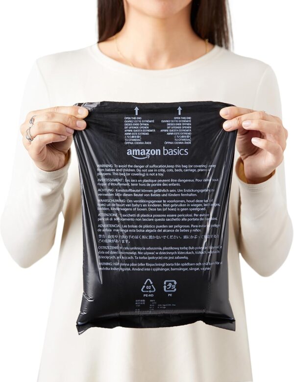 81i34OkQlRL._AC_SL1500_.jpg Amazon Basics Dog Poop Leak Proof Bags with Dispenser and Leash Clip, Unscented, 13" x 9", 900 Count (60 Rolls)