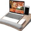 HUANUO Laptop Lap Desk - Portable Lap Desk with Pillow Cushion, Fits up to 15.6 inch Laptop, with Anti-Slip Strip & Storage Function for Home Office Students Use as Computer Laptop Stand, Book Tablet