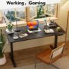 81kNNBpPBUL._AC_SL1500_.jpg SANODESK Electric Standing Desk 71 x 32 Inches, Height Adjustable Sit Stand with Large Splice Board Desktop for Home Office, Computer Workstations,Memory Ergonomic Computer Desk, Black Frame/Black Top