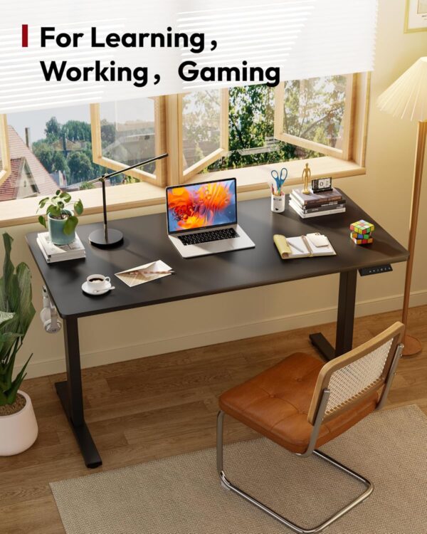 81kNNBpPBUL._AC_SL1500_.jpg SANODESK Electric Standing Desk 71 x 32 Inches, Height Adjustable Sit Stand with Large Splice Board Desktop for Home Office, Computer Workstations,Memory Ergonomic Computer Desk, Black Frame/Black Top