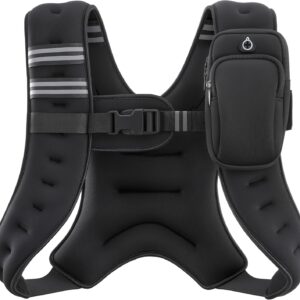 81l7AwlRcDL._AC_SL1500_.jpg ZELUS Weighted Vest, 6lb/8lb/12lb/16lb/20lb/25lb/30lb Weight Vest with Reflective Stripe for Workout, Strength Training, Running, Fitness, Muscle Building, Weight Loss, Weightlifting