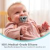 NUK Timeless Comfy Pacifier | 100% Silicone, One-Piece Design | BPA-Free, Gentle on Baby’s Skin | 5-Pack, for 0-6M