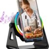 Wireless Induction Speaker, 5-in-1 Bluetooth 5.3 Phone Stand with 360° Rotation & RGB Ambient Light - Cool Tech Gadgets Gifts for Men Women Dad Mom - Compatible iPhone/Android/iPad/Samsung (Black)