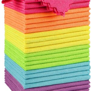 81o1RDLNvZL._AC_SL1500_.jpg Orighty Microfiber Cleaning Cloth, 24 Pack Highly Absorbent Cleaning Rags, Household Cleaning Supplies, Reusable Lint Free Cloths Microfiber Rag for House, Kitchen, Car Care, 12x11 inch