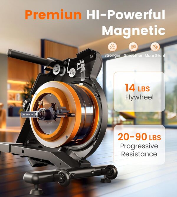 81oPer1QGL._AC_SL1500_.jpg YOSUDA Magnetic Rowing Machine for Home - Rower Machine Use with Bluetooth, App Supported, Rowing Machine for Beginners to Athletes, Comfortable Seat Cushion