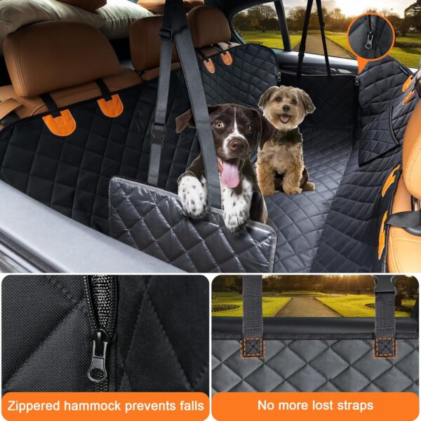 81paVh3vV5L._AC_SL1500_.jpg URPOWER Dog Car Seat Cover for Pets 100% Waterproof Seat Cover Hammock 600D Heavy Duty Scratch Proof Nonslip Durable Soft Back Seat Covers for Cars and SUVs