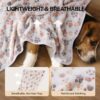 LINENLUX 1 Pack 3 Blankets Super Soft Fluffy Premium Fleece Dog Blankets for Puppy Cat Pet Blanket Flannel Throw Warm Sleep Dog Paw 23x16 inches