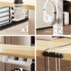 81qgugYRErL._AC_SL1500_.jpg SANODESK Electric Standing Desk 71 x 32 Inches, Height Adjustable Sit Stand with Large Splice Board Desktop for Home Office, Computer Workstations,Memory Ergonomic Computer Desk, Black Frame/Black Top