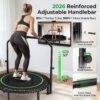 81quftk4T4L._AC_SL1500_.jpg BCAN BT2 450/550LBS Mini Rebounder Trampoline for Adults with Bar, Fitness Trampoline with Bungees, Adjustable Handle, Stable & Quiet, Indoor Outdoor, Whole-Body Workout & Relaxation at Home-40IN/48IN