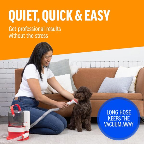 ChomChom Roller Dog Vacuum for Shedding Grooming – Dog Grooming Kit with Dog Brush Vacuum Attachment, Pet Hair Clipper with Guards, Large-Capacity Bin