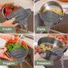 81spZGZeKXL._AC_SL1500_.jpg Kitchen Gizmo Snap N' Strain - Silicone Pasta Strainer Clip-On for Pots and Pans - Heat Resistant Colander for Vegetables and Noodles - Kitchen Gadgets for Cooking - Space-Saving Design - Gray