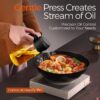 81t9dyToNML._AC_SL1500_.jpg YARRAMATE 16oz/470ml Glass Olive Oil Sprayer for Cooking with Stickers, 2 in 1 Oil Dispenser for Kitchen Gadgets, Food Grade Premium Spray Bottle with Portion Control for Salad, Frying, BBQ (Black)