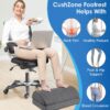 CushZone Foot Rest,Desk & Gaming Accessories,Foot Rest for Under Desk at Work,Comfortable Footrest with 2 Adjustable Heights & Removable Cover, Office Desk Accessories（Gray）