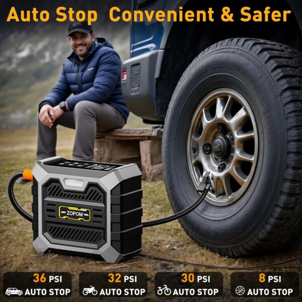 81v8hrldAvL._AC_SL1500_.jpg ZOPOM Tire Inflator Portable Air Compressor DC 12V Air Compressor Portable with Digital Pressure Gauge Air Pump for Car Tires - Car Accessories Bike, Motor