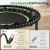 81xsvuvPpbL._AC_SL1500_.jpg BCAN BT2 450/550LBS Mini Rebounder Trampoline for Adults with Bar, Fitness Trampoline with Bungees, Adjustable Handle, Stable & Quiet, Indoor Outdoor, Whole-Body Workout & Relaxation at Home-40IN/48IN