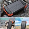 BLAVOR Solar Power Bank 10,000mAh, Portable Wireless Charger, 20W Fast Charging External Battery Pack with USB C for Cell Phones, Solar Panel Charging with Dual Flashlight for Camping