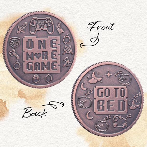 Ultimate Gamer Gift for Men - Double Sided Decision Maker Coin for Boyfriend, Husband & Gamers | Stress-Relieving Gaming Accessories for Birthday, Christmas & Valentines Day, Gamer Stocking Stuffer