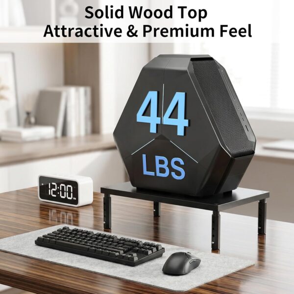 81ye2HwgIfL._AC_SL1500_.jpg OPNICE Desk Organizers and Accessories, Adjustable Computer Monitor Stand Riser, Laptop Stand for Desk, Office Desk Accessories & Workspace Organizers for Home Office, Black Wood