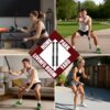 Weighted Ropeless Battle Ropes, Heavy Duty Portable Cordless Battle Ropes for Home Gym with Poster, Workout Exercise Rope for Strength Building, HIIT and Low-Impact Aerobic Training for Men & Women