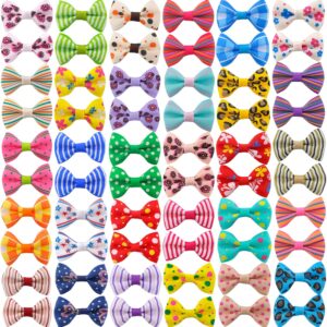 81zHoveB1L._AC_SL1500_.jpg QingHan Dog Hair Bows Small Puppy Clips for Pet Grooming Accessories Doggy Gifts 60Pcs (30 Pairs)