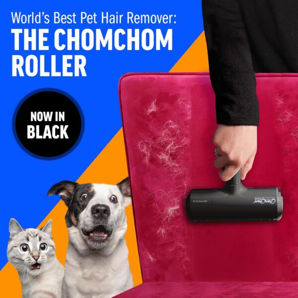 913eO6tCGAL._AC_SL1500_.jpg ChomChom Roller Pet Hair Remover – Original Size Reusable Lint Roller for Cat & Dog Hair on Furniture, Couch, Carpet, Car, Rugs & Bedding – Portable, Eco-Friendly (Black)