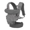 Infantino Flip 4-in-1 Convertible Baby Carrier, Adjustable, Ergonomic Babywearing, Registry Essential, Baby Carrier for Newborn to Toddler, Gray