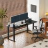 91Vj32vbMmL._AC_SL1500_.jpg SANODESK 4-Leg Standing Desk, Electric Height Adjustable Desk with Memory Presets for Home Office, Stand up Desk Computer Workstation, 71x32 Inches Black