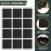 ProsourceFit Exercise Puzzle Mat ½-inch, EVA Interlocking Foam Floor Tiles for Home Gym, Workout Equipment, Kids Play Areas, Black, 48 SQ FT - 12 Tiles