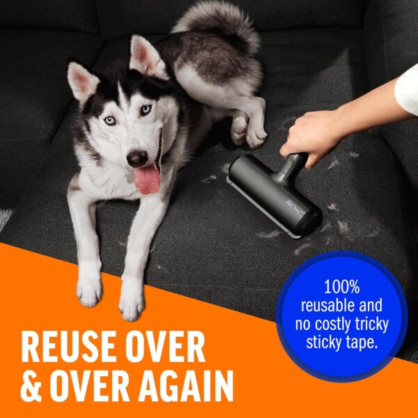 91i0VcWkiOL._AC_SL1500_.jpg ChomChom Roller Pet Hair Remover – Original Size Reusable Lint Roller for Cat & Dog Hair on Furniture, Couch, Carpet, Car, Rugs & Bedding – Portable, Eco-Friendly (Black)