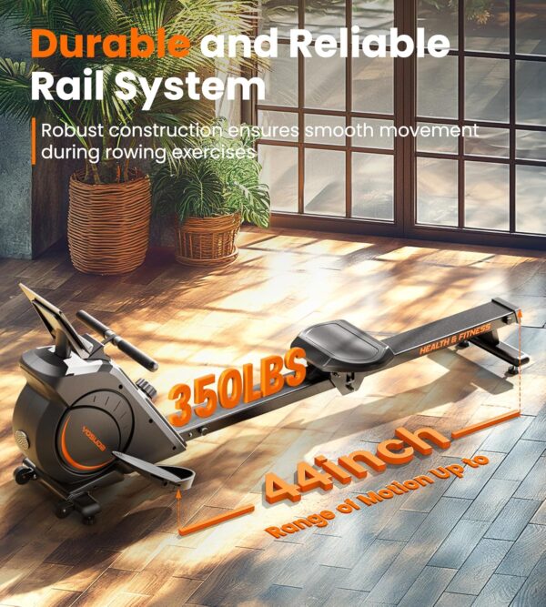 YOSUDA Magnetic Rowing Machine for Home - Rower Machine Use with Bluetooth, App Supported, Rowing Machine for Beginners to Athletes, Comfortable Seat Cushion